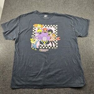 The Powerpuff Girls Men's Graphic Print T-Shirt Black Crew Neck Size Xxl